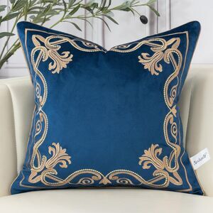 Velvet Embroidered Pillow Cover  - 18x18 Inch - NWOT
